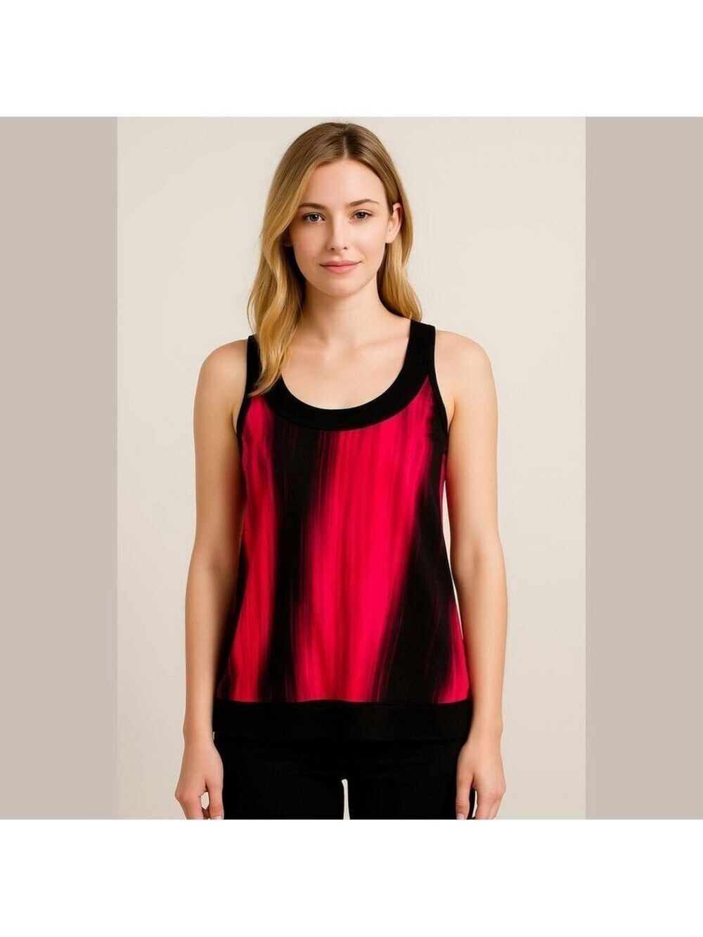 Ricki’s pleated pink, purple and black ombre satin blouse Size 14